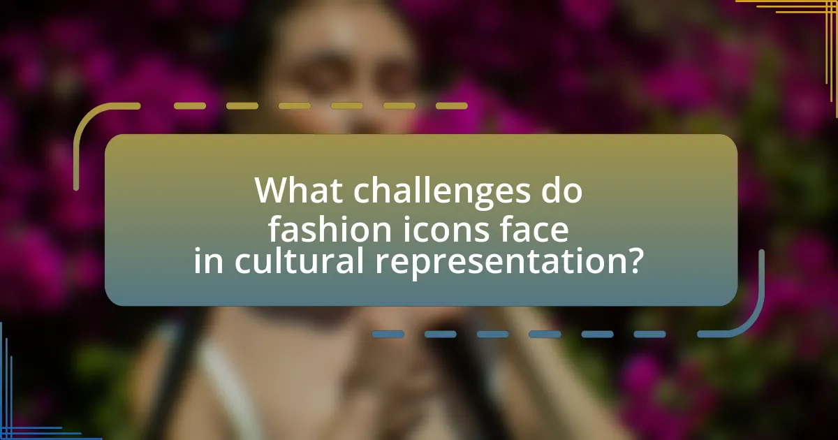 What challenges do fashion icons face in cultural representation?